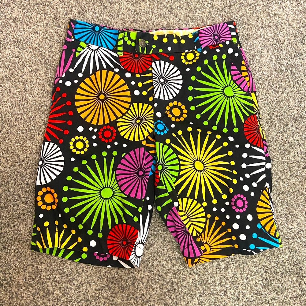 Women's Loud Mouth Geometric Golf Shorts Size 30